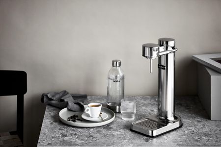 Aarke Carbonator 3 Sparkling Water Maker – Steel Finish, 2 x 800ml PET Bottles