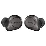 Jabra Elite 85t True Wireless Earbuds - Jabra Advanced Active Noise Cancellation with Long Battery Life and Powerful Speakers - Wireless Charging Case - Titanium Black (Renewed)