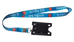 WristID™ Indian Railways Lanyard Keychain Ribbon for ID Card with Card Holder Pack of 1 Refer Image for Official Use on Amazon