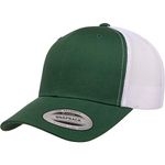 Yupoong YP Classics Retro Trucker Cap, Evergreen/White, One Size