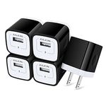 Multi 1-Port USB Wall Charger, Charger Adapter, 5-Pack 1Amp Single Port Fast Charging Plug USB ac Cube for Apple iPhone, Galaxy, LG, Moto, Kindle Fire, One Plus USB-A Power Adapter Cargador