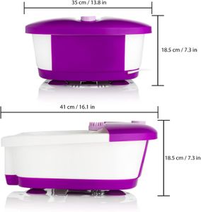 Sensio Spa Foot Massager – White/Purple, Relaxing Vibration