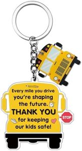 Bus Driver Gifts, School Bus Keychain with Heartfelt Message, Appreciation Gift Retirement Gift for Drivers Birthday Christmas Graduation Gifts Unique Keepsake