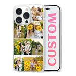 Custom Pictures Phone Cases Photo Collage Silicone Anti Slip Protective Cover for Girls Boys Women Couples Best Friends for iPhone 11 12 13 14 15 Pro Max Plus Mini for Samsung S21 S22 S23 S24