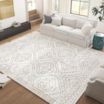 jinchan Area Rug Living Room Rug 6x9 Washable Rug Large Boho Rug Geometric Accent Rug Contemporary Soft Rug Indoor Non Slip Carpet for Bedroom Dining Room, Taupe