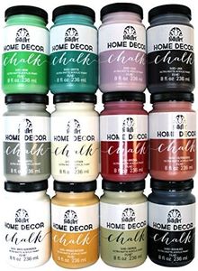 FolkArt Home Decor Chalk Paint Set (8-Ounce), PROMO845 (12-Pack)