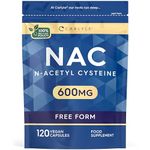 NAC N-Acetyl-Cysteine 600mg | 120 Vegan Capsules | NAC Supplement | Free Form Formula | by Carlyle