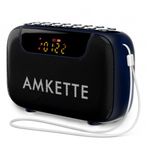 Amkette Pocket Blast 5 in 1 FM Radio with Bluetooth, Powerful Sound, Voice & FM Recording, External Antenna, 7+ Hours Playback, MP3 Player with Number Pad (AUX, SD Card, USB Input) (Blue)