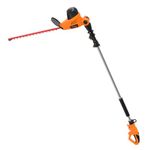 GARCARE Electric Hedge Trimmer Corded with Extension Pole 18 Inch Dual-Action Laser Blade Bush Trimmer 600W, 4.8 Amp Garden Trimmers