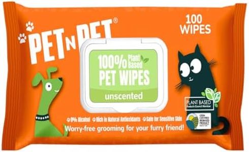 PET N PET Dog Wipes 100 Count, Pet Wipes Cat Wipes, 100% Plant Based Hypoallergenic Dog Wipes for Paws and Butt, Pet Wipes Dog, Pet Wipes Cat, Puppy Wipes, Cleaning Dog Eye Wipes Ear Wipes