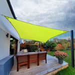 HIPPO Waterproof Shade Sail 9x16.50 FT 90% Sun Shade UV Block for Canopy Awning Outdoor Patio Car Parking Garden Pergola Balcony Tent Terrace (Lime-Grass)