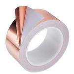 Andoer Copper Foil Tape, 50mm x 10m One Side Copper Foil Tape EMI Shielding Single Conductive Adhesive for Guitar