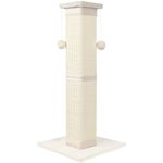 SOCATER Sisal Cat Scratching Post 33 inch, Large Cat Scratch Post for Indoor Cats, Nature Sisal Cat Scratcher Beige