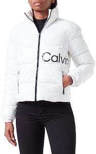 Calvin Klein Jeans Shiny Short Fitted Jacket, Mujer, Ivory, 3XL
