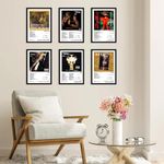 CodersParadise Wood 2Pac Wall Poster Frames - Pack Of 6 | 8 X 12Cm (A4 Size) | Framed Posters For Living Room, Bedroom, Home And Office