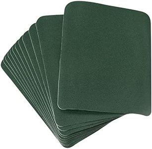 MECCANIXITY 12Pcs Iron on Patches for Clothing Repair Fabric Repair Patches Iron-On Mending Fabric Dark Green 4.9"x3.7" for Clothes, Pants, Bags Hole Repairing and Decoration