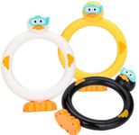 Xndryan Diving Toys for Swimming Pool, 3PCS Diving Rings Swimming Pool Games Confidence Building Swimming Toys Pool Toys Dive Toys Swimming Sinkers for Kids