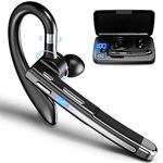 EUQQ Bluetooth Headset with Microphone, Bluetooth Headset 5.1 with CVC 8.0 Dual Mic 18Hrs HD Hands-Free Talk, Two Connected Devices for Android Smartphones and Tablets