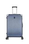 ATX Luggage Suitcase Large on 4 Dual Spinner Wheels Super Lightweight ABS Hard Shell Hold Check in with Built-in TSA Lock (Midnight Blue, 110 Liter)