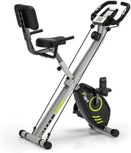 Wenoker Exercise Bike Folding with Magnetic Resistance, LCD Display, Device Holder - Foldable Stationary Fitness Bicycle for Indoor Cycling and Home Workout