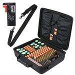 co2CREA Hard Travel battery Organizer storage box for battery tester BT-168D, carrying case battery bag holds 53 batteries AA 63 batteries AAA