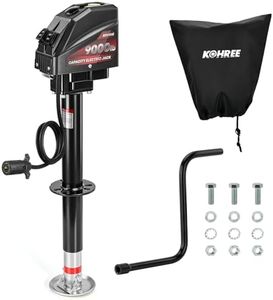 Kohree 9000 lbs Electric Trailer Jack with 7 Way Plug, 12V A-Frame Power Tongue Jack with 22" Lift, Heavy Duty RV Camper Travel Trailer Jack with Manual Crank Handle & Weatherproof Cover