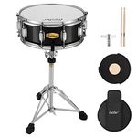 Eastar Snare Drum Set with Drum Sticks,for Beginners with Snare Drum Stand, Mute Pad, Snare Drum Bag, Drum Key, 14"X 5.5",Starry Black