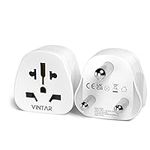 [2 Pack] UK to South Africa Plug Adapter, VINTAR South Africa Power Adapter, Grounded SA Travel Adapter for South Africa, Namibia, Swaziland, Lesotho, Bhutan, Botswana and More (Type M)