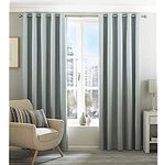 Riva Home Eclipse Blackout Eyelet Curtains, Polyester, Duck Egg Blue, 90" x 90" (229 x 229cm)