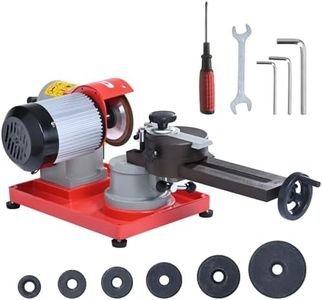 VEVOR Circular Saw Blade Sharpener, 370W 3600RPM Rotary Angle Mill Grinder, Saw Blade Grinding Sharpening Machine with 6 Saw Centerings, 5-inch Grinding Wheel for Carbide Tipped Saw Blades