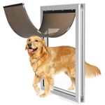 Extra Large Dog Doors with with Strong Aluminum Frame, Automatic Closing & Durable Flap for Energy Efficient, Lockable Closing Panel & Easy to Installation