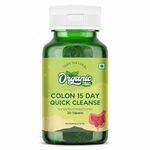 Organic Zing 15-Day Quick Colon Cleanse: Natural Formula with Aloe Vera Gel Powder - 30 capsules