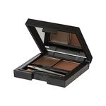 Sleek MakeUP Brow Kit, Brow Wax and Powder Kit with Tweezers and 2 Brushes, Define and Sculpt Brow with a Travel Size Kit, Medium