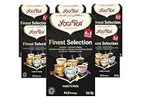 Yogi Tea, Finest Selection, Organic Spice and Herbal Teas, Variety Pack of Bestselling Teas Including Green Tea Matcha Lemon and Turmeric Chai, 6 Packs x 18 Tea Bags (108 Teabags Total)