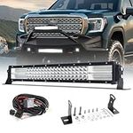 JG-AUTO LED Light Bar 22 inch Straight Quad Rows 30000LM Ultral Bright Combo Beam Off-Road Driving Light for 12V Car UTV ATV Truck Boat Front Bumper