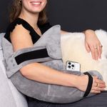 MOYOAMA Shoulder Surgery Pillow with Arm Straps - Grey Plush Version 2