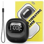 ROCAM Loud Dual Alarm Clock with Bed Shaker, Vibrating Alarm Clock for Heavy Sleepers Adults/Kids/Teens/Deaf, Rechargeable Battery Operated, Travel Digital Clock for Bedrooms, DST, Weekday/Weekend