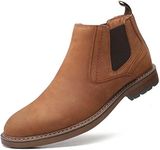 Arkbird Chukka Ankle Boots for Men Genuine Leather Oxford Casual and Formal Dress Boot, Khaki 8