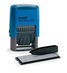 Trodat Printy 4755 DIY Typo Self-Inking Stamp. 2 Lines of Text. 4mm Size, Full Alphabet/Other. Blue/Red Ink Cartridge. Date Format: 14 DEC 2030 Up to 65% Recycled Plastic. 67727 (Model Number: 102)