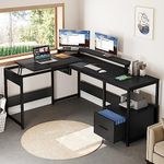 YITAHOME L Shaped Desk with Lift To