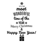 Merry Christmas and Happy New Year Shop Window Sticker Home Decoration Store Retail Festive Display Xmas Decal