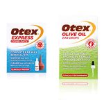 Otex Express Combi Pack Drops with Ear Syringe, 10ml & Olive Oil Ear Drops, 10ml. Ear Wax Removal Drops For Excessive, Hardened Ear Wax