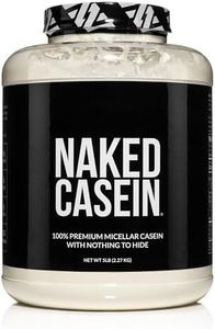 NAKED CASEIN - 5LB 100% Micellar Casein Protein from US Farms - Bulk, GMO-Free, Gluten Free, Soy Free, Preservative Free - Stimulate Muscle Growth - Enhance Recovery - 76 Servings