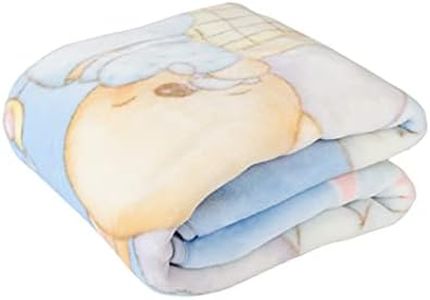 PIELSA Baby - 6375-4, Manta Bebe, Invierno, Meses, Estampada, Manta De Cuna, Tamaño 80x110, Color Azul