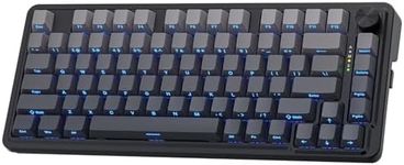 Redragon K673 GB 75% Wireless Gasket RGB Gaming Keyboard, 3-Modes 81 Keys PBT Compact Mechanical Keyboard w/Hot-Swap Socket, Dedicated Knob Control & 5-Layer Noise Dampening, Custom Linear Switch