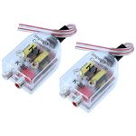 2 Pcs Car High to Low Impedance Converter Audio Signal Adapter Speaker Output to RCA Line Control