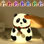 WOOMZY Night Lamp for Bedroom, Cute Lamp, Night Lamp for Kids, Silicone Lamp, Cute Night Lamp, Birthday Gifts for Kids (2-5 Years), Light Lamp, Rechargeable, Diwali Light, Cloud Lamp (Panda Lamp)