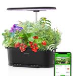 WiFi 15 Pods Hydroponic Growing System, Diivoo Smart Indoor Garden with 5.5L Water Tank, App Controlled Herb Garden with LED Grow Light, Pump System, Automatic Timer for Home Kitchen Gardening