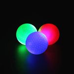 ILYSPORT LED Light up Golf Balls, Glow in The Dark Night Glow Golf Balls (Mixed 3 Colors)