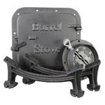 US Stove BSK1000 Barrel Camp Stove Kit, Medium, Black, Cast Iron, M